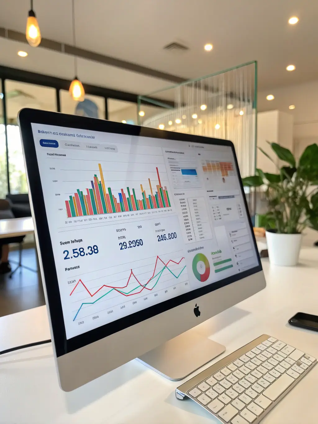 A sleek interface of Grus Drinks' proprietary software, displaying real-time sales data and performance metrics for a wine brand.